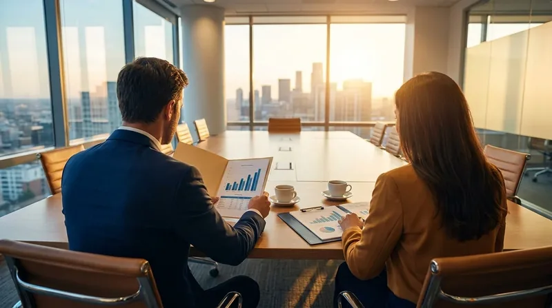 Advisors reviewing growth charts at a conference table, Utah Small Business Resources