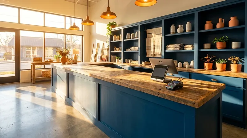 Small shop counter with a card reader, Utah Zoning and Building Permits for a New Business